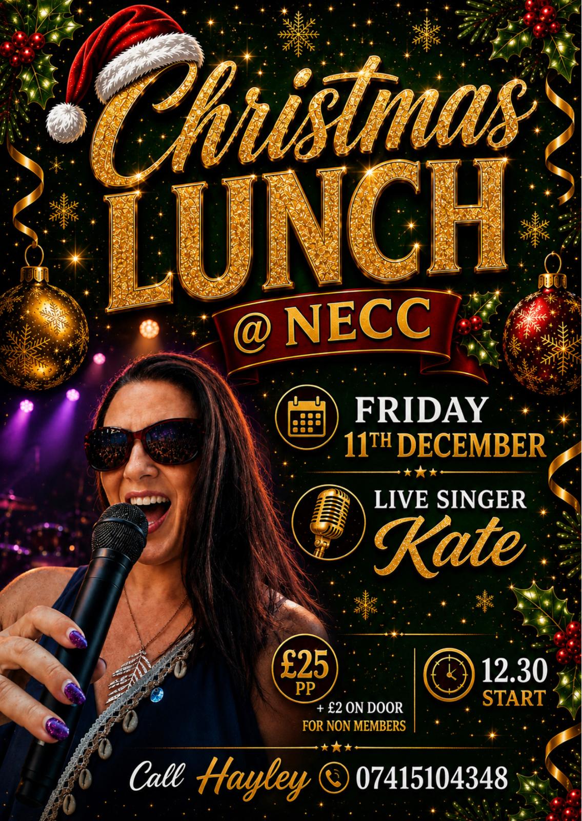 Poster for Christmas Lunch with Kate!